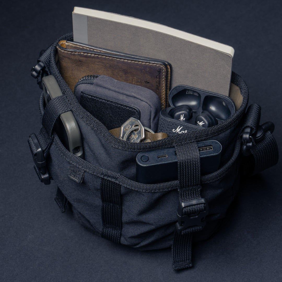 Wotancraft Canteener EDC Utility Sling Bag 2L - Black Canvas