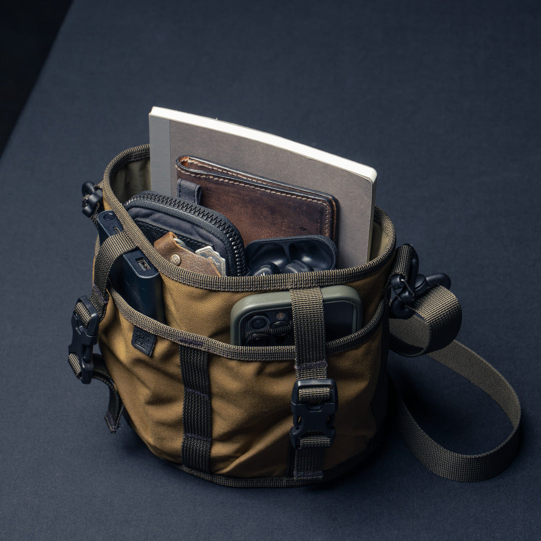 Wotancraft Canteener EDC Utility Sling Bag 2L - Khaki Brown Canvas