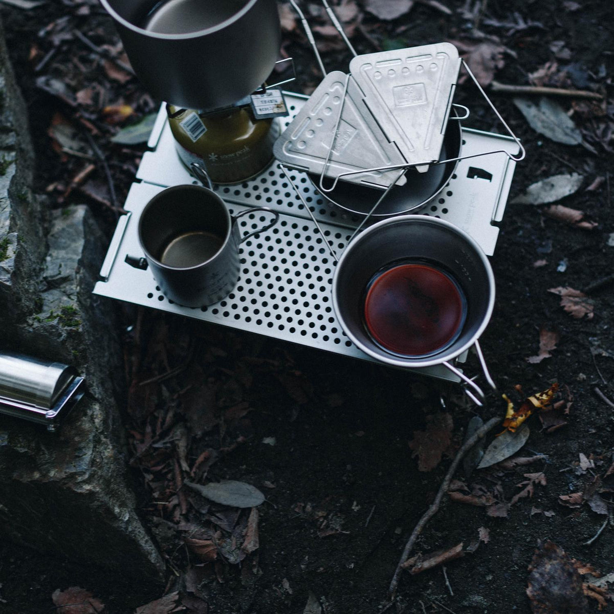 Snow Peak Collapsible Coffee Drip - Lifestyle Image