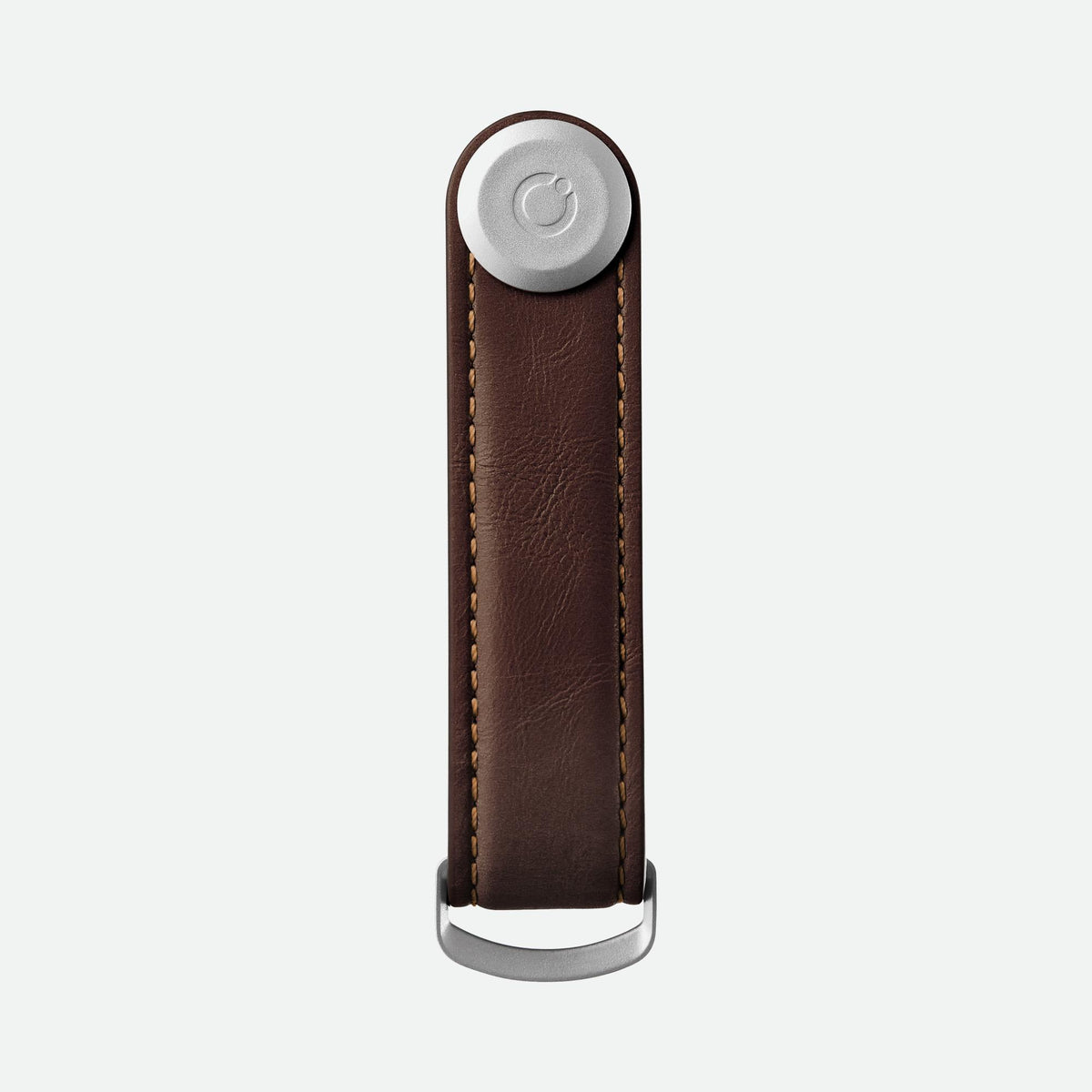 Orbitkey Key Organiser Leather - Espresso with Brown Stitching