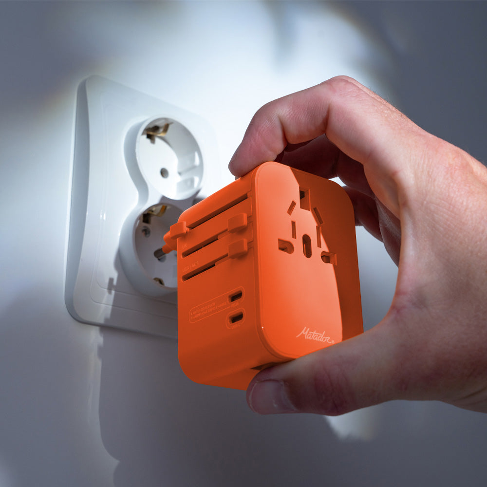 Matador Global Travel Adapter - Forget-Me-Not Orange