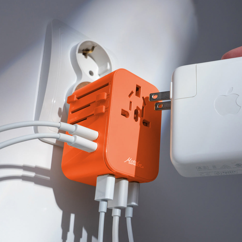 Matador Global Travel Adapter - Forget-Me-Not Orange