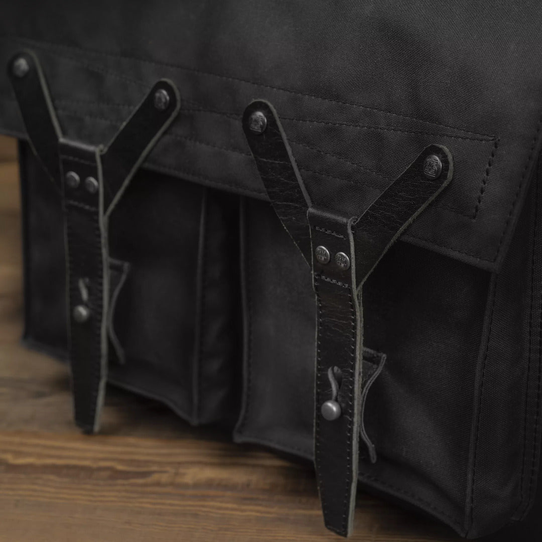 Wotancraft "New City Explorer" Scout Daily / Camera Bag 9L - Black Canvas / Black Leather