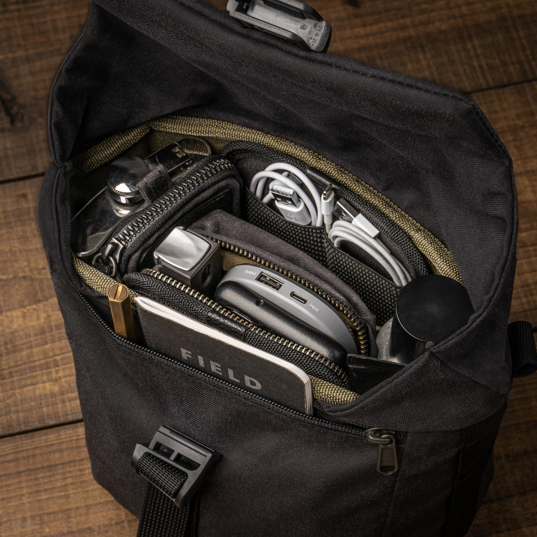 Wotancraft "Pilot" Travel Camera Bag 3.5L Upgraded - Black Canvas