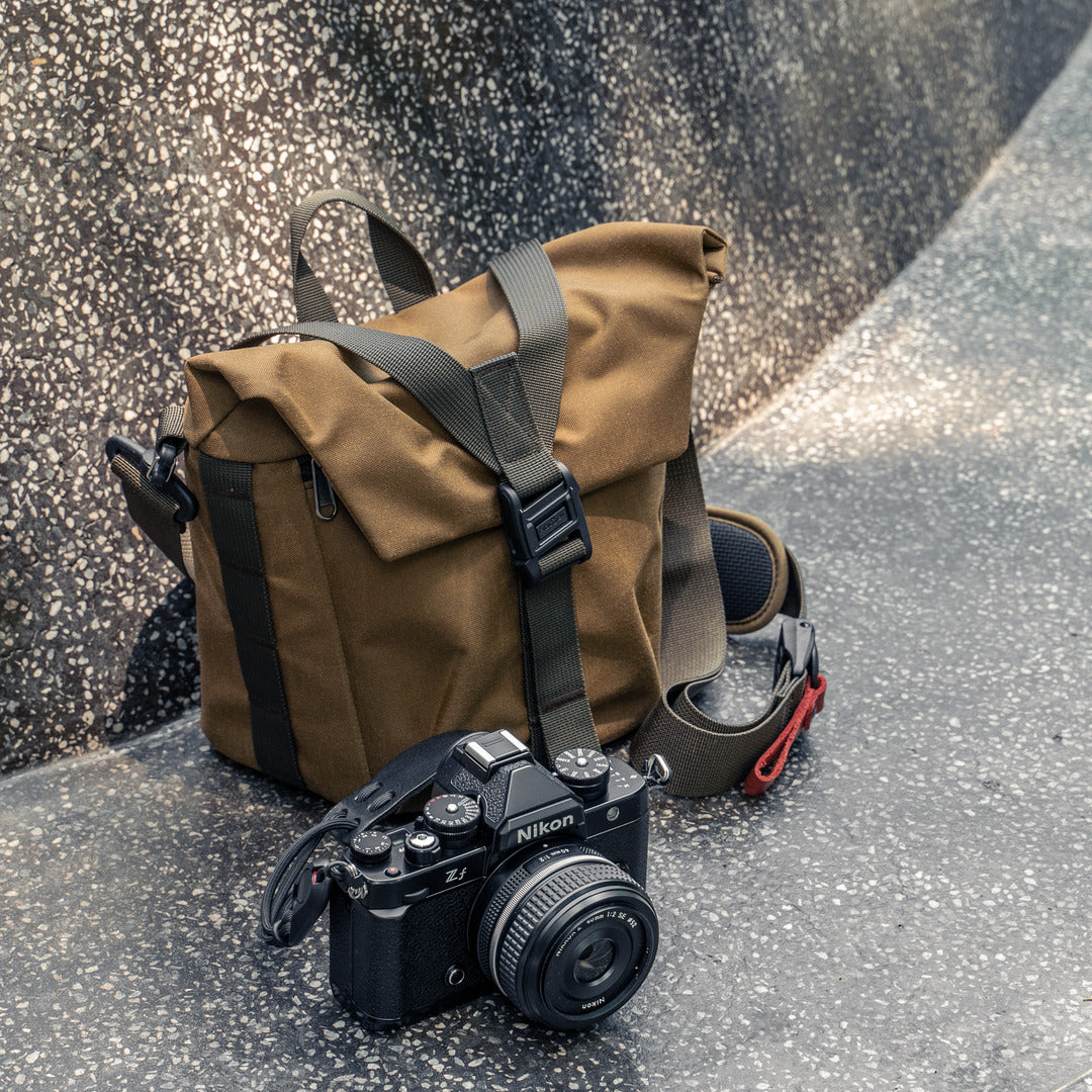 Wotancraft "Pilot" Travel Camera Bag 3.5L Upgraded - Khaki Brown Canvas