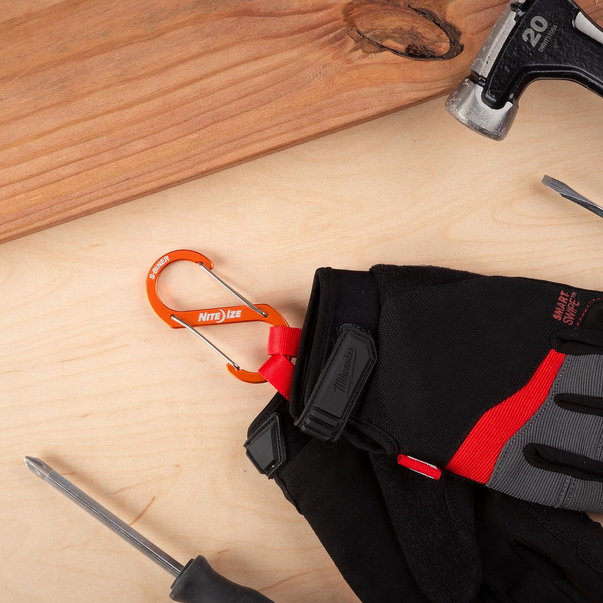 S-Biner® Aluminum Dual Carabiner - #4 Orange