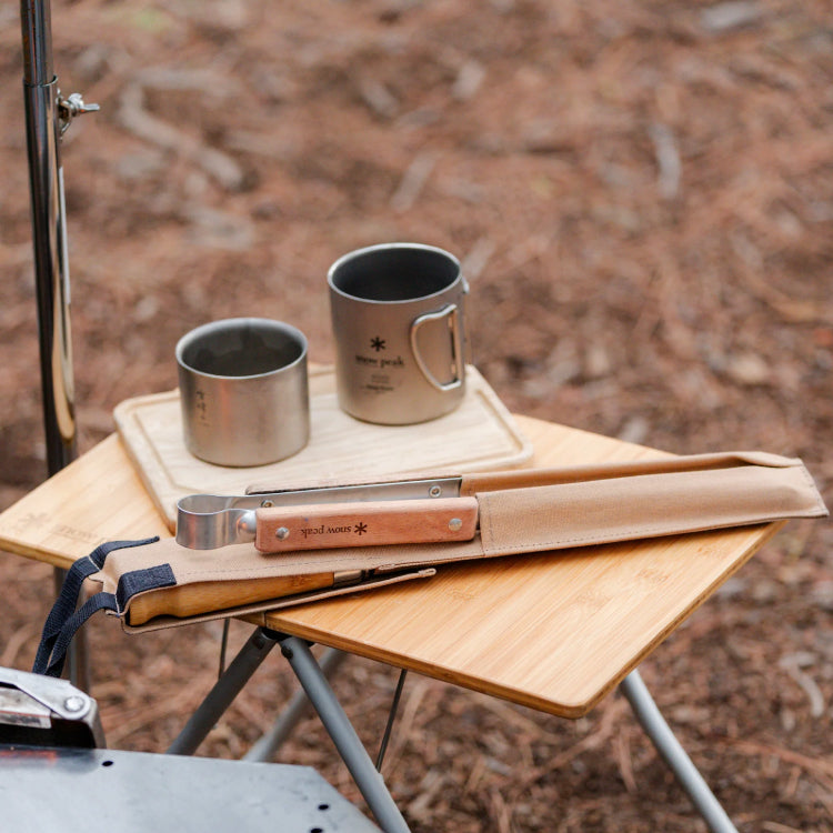 Snow Peak Ti-Double 300 Mug - Lifestyle Image