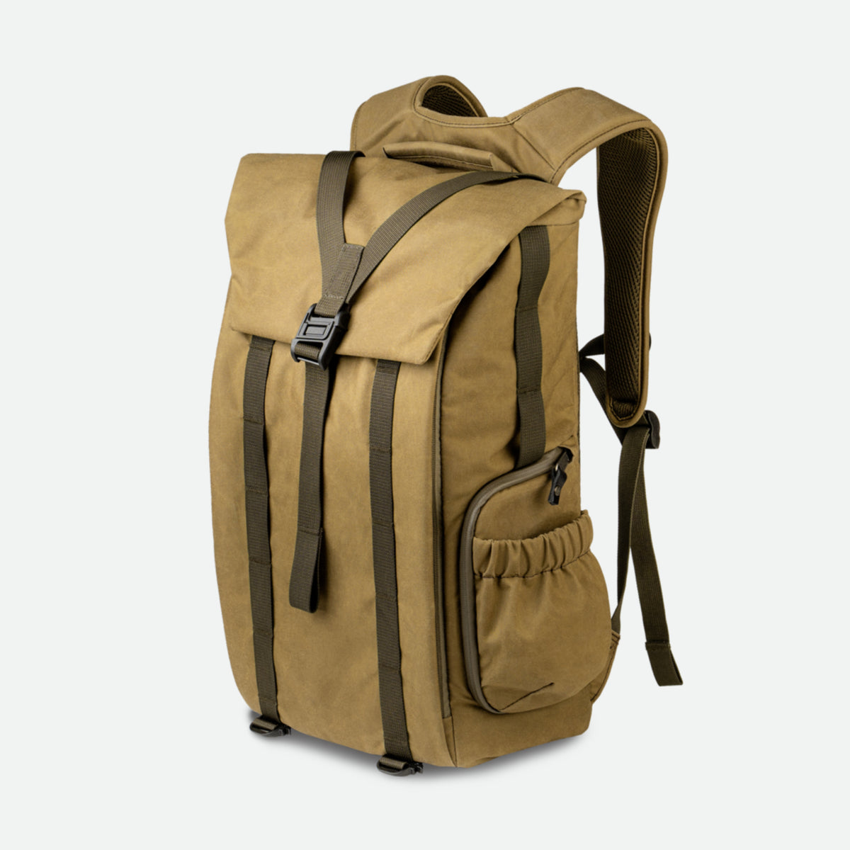 Wotancraft "New Pilot" Travel Camera Backpack 18L - Khaki Brown Canvas - Hero Image