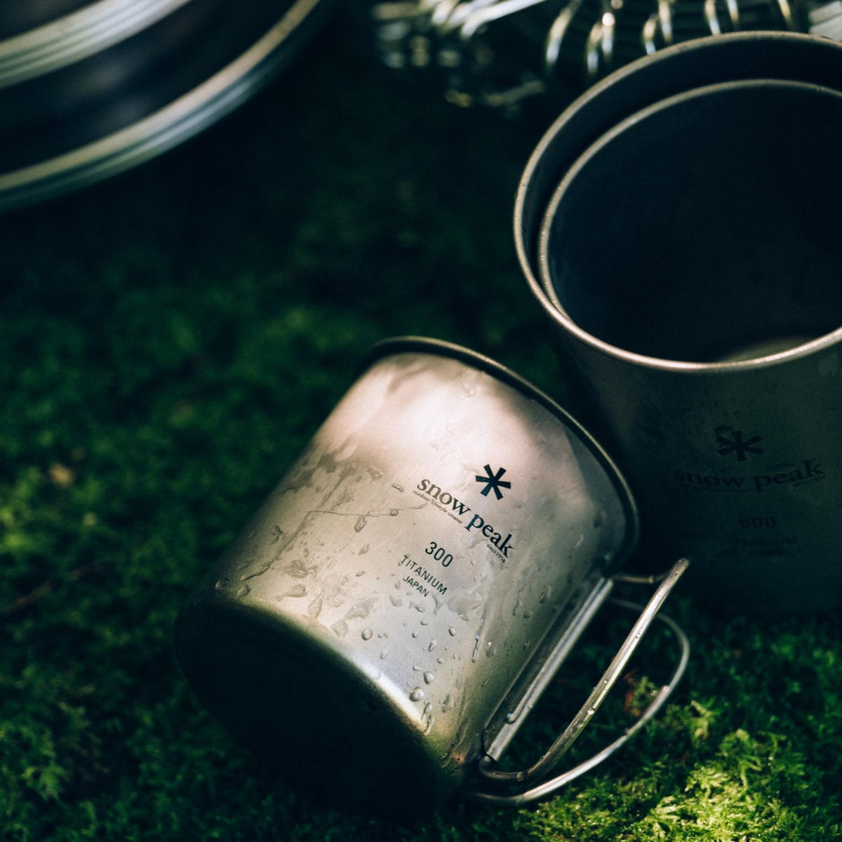 Snow Peak Ti-Single 300 Cup - Lifestyle Image