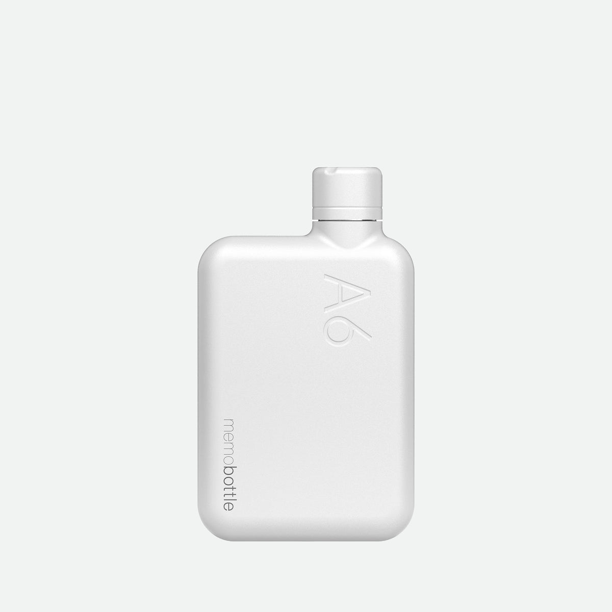 A6 Stainless Steel memobottle - White