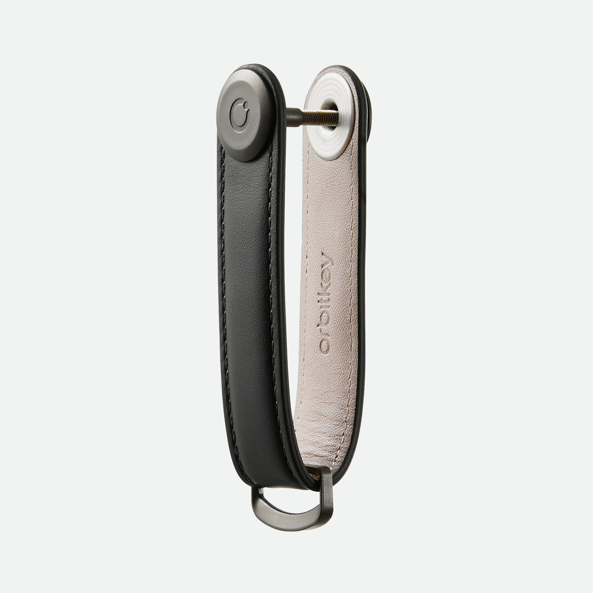 Orbitkey Key Organiser Leather - Black with Black Stitching