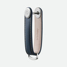 Orbitkey Key Organiser Leather - Navy with Tan Stitching