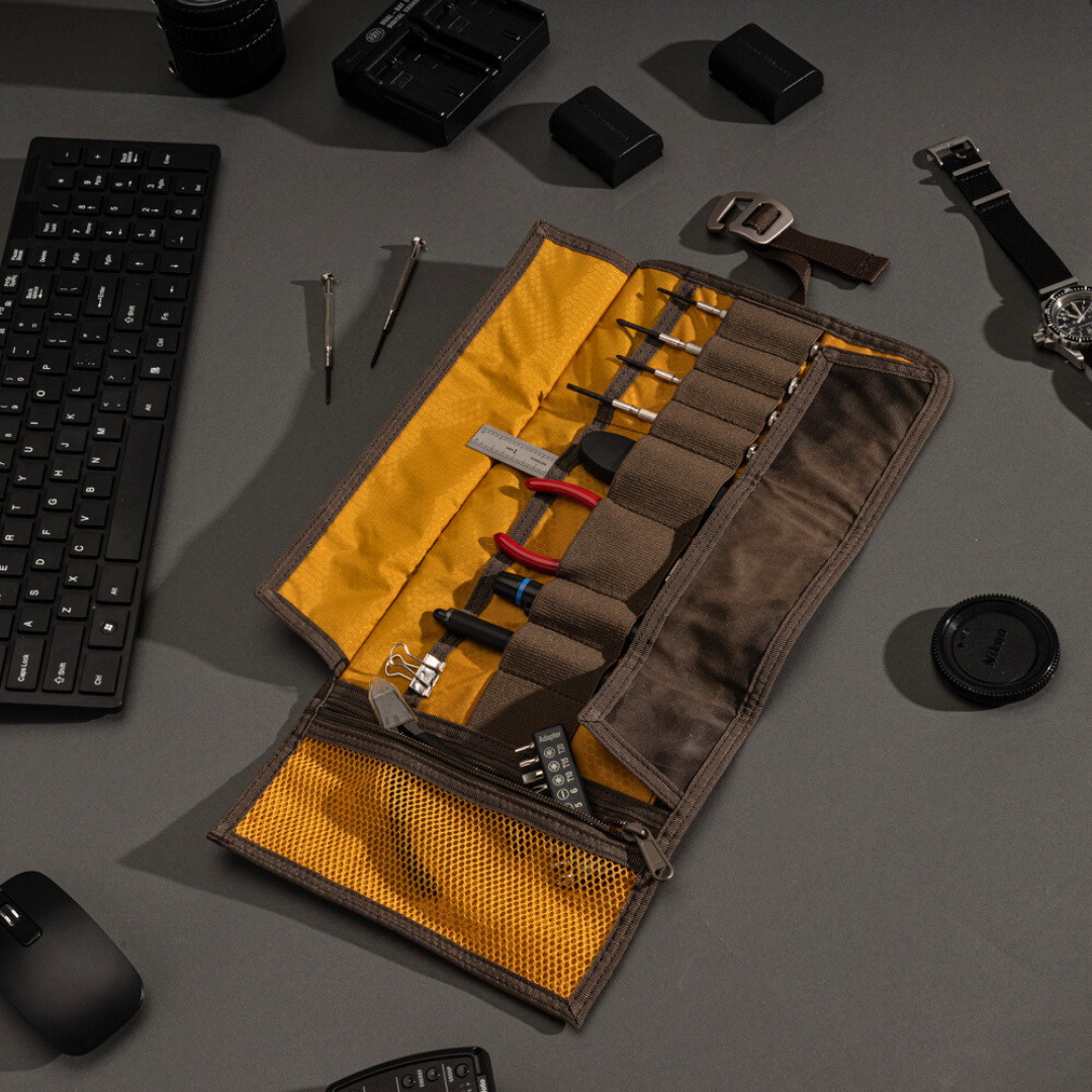 Lochby Tool Roll - Brown - Lifestyle Image