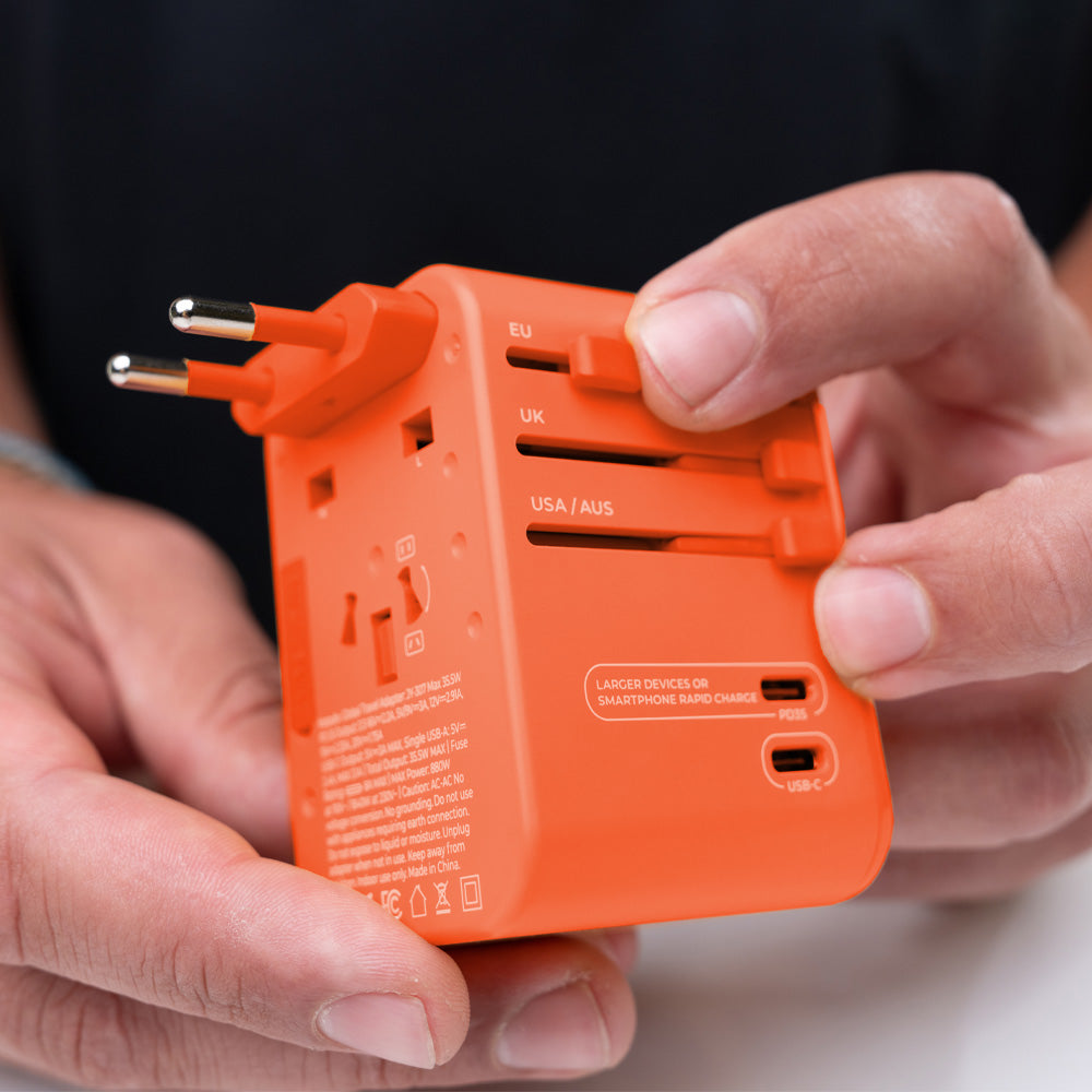 Matador Global Travel Adapter - Forget-Me-Not Orange