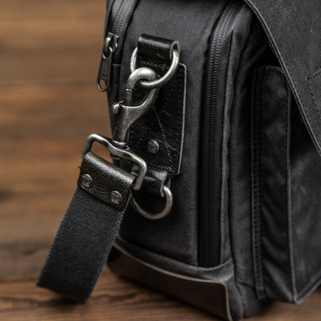 Wotancraft "New City Explorer" Scout Daily / Camera Bag 9L - Black Canvas / Black Leather
