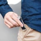 Orbitkey Key Organiser Leather - Navy with Tan Stitching