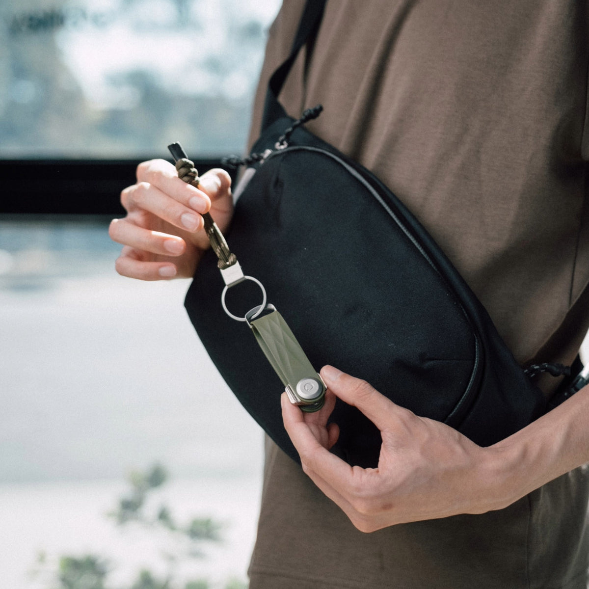 Orbitkey Urban Loop Keychain - Olive