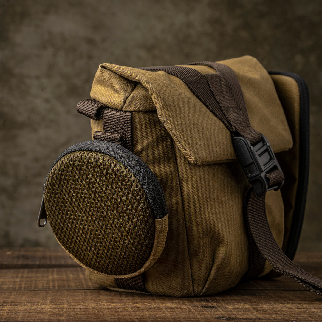 "Pilot" Travel Camera Bag 2L Upgraded - Khaki Brown Canvas