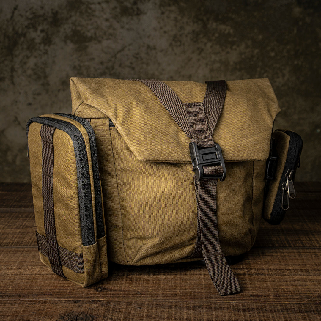 Wotancraft "Pilot" Travel Camera Bag 3.5L Upgraded - Khaki Brown Canvas