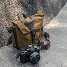 Wotancraft "Pilot" Travel Camera Bag 3.5L Upgraded - Khaki Brown Canvas