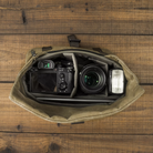 Wotancraft "Pilot" Travel Camera Bag 7L Upgraded - Khaki Brown Canvas