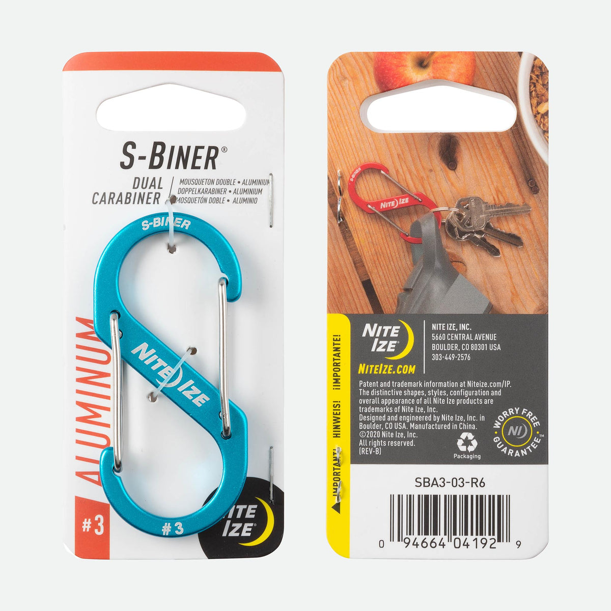 Nite Ize S-Biner® Aluminum Dual Carabiner - Blue