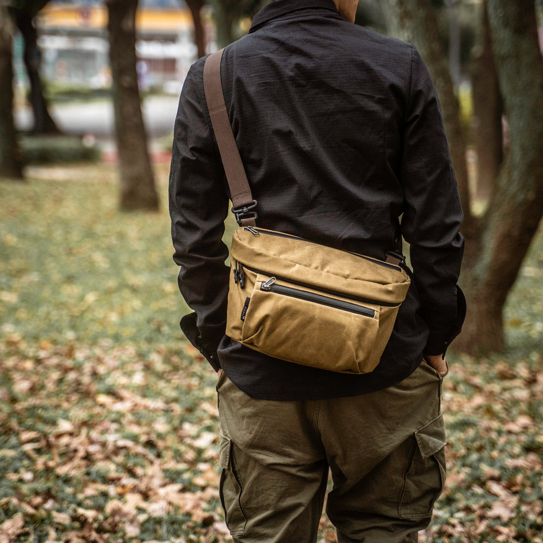 Wotancraft Sling Pouch 3.5L Upgrade - Khaki Brown Canvas