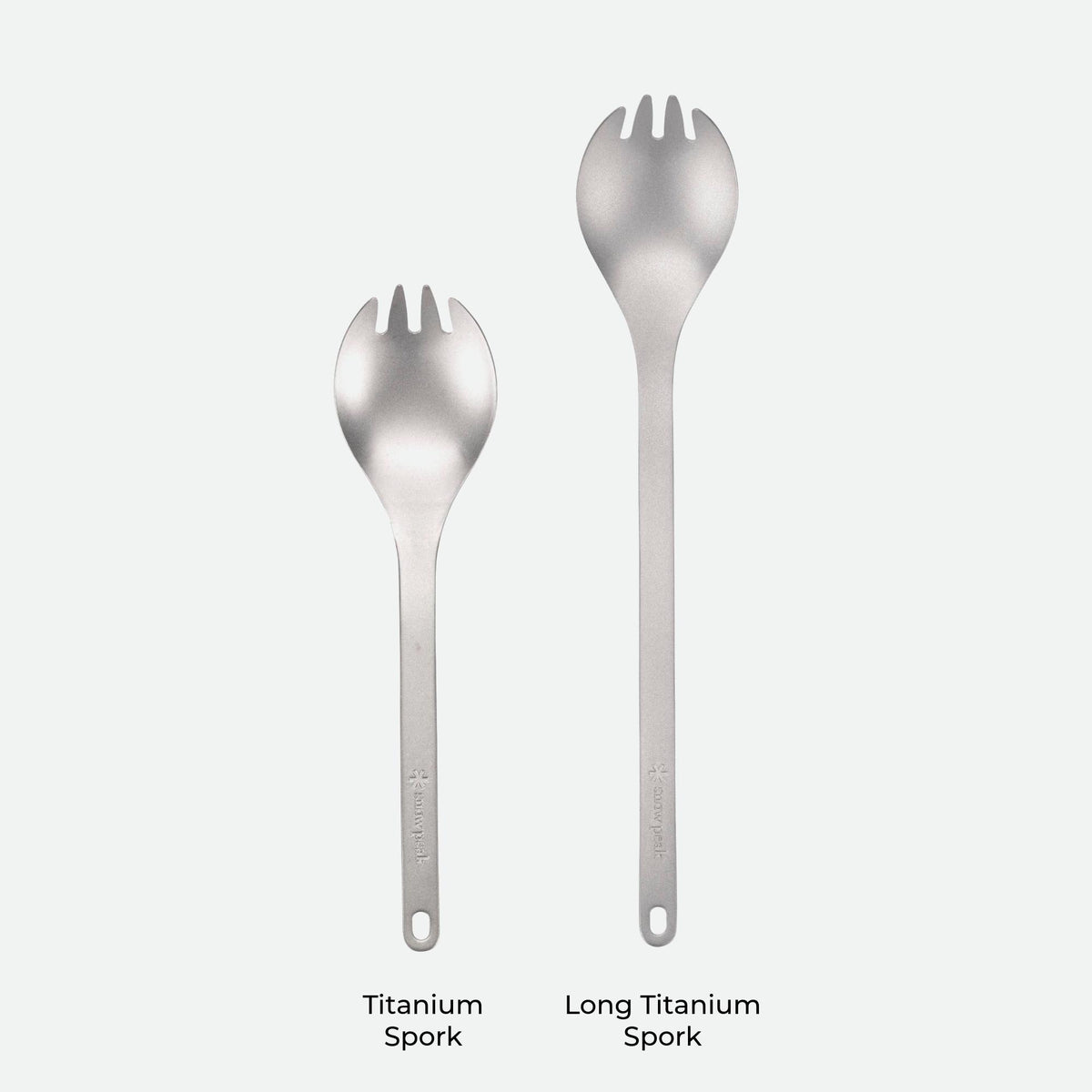 Snow Peak Long Titanium Spork vs Titanium Spork