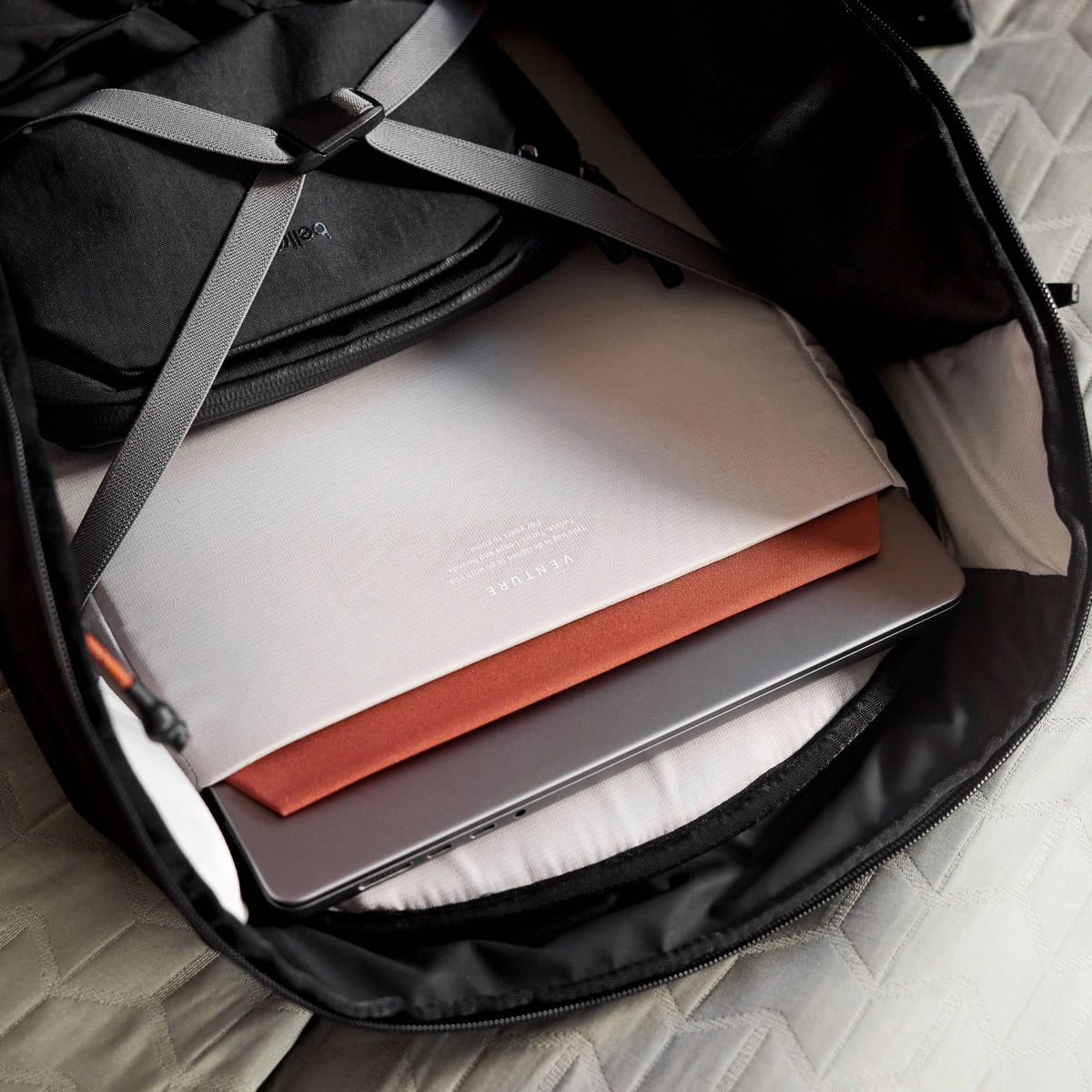 Bellroy Venture Travel Pack 26L - Jet Black (Leather Free) - Lifestyle Image
