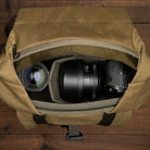 Wotancraft "New Pilot" Travel Camera Backpack 18L - Khaki Brown Canvas