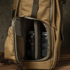 Wotancraft "New Pilot" Travel Camera Backpack 18L - Khaki Brown Canvas