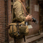 Wotancraft "Pilot" Travel Camera Bag 10L Upgraded - Khaki Brown Canvas